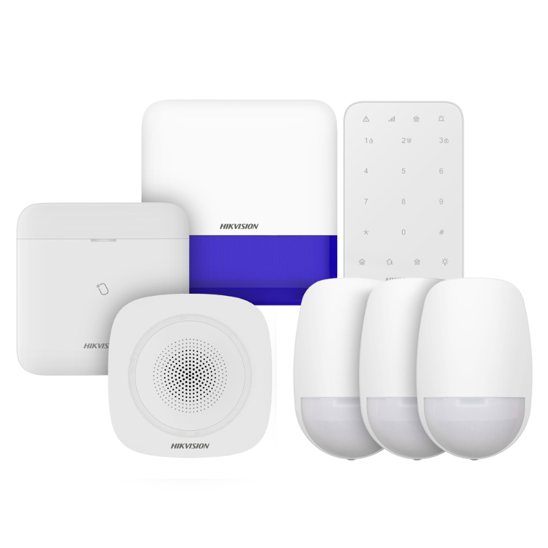 Hikvision Ax Pro Hub Kit with motion detectors keypad siren and sensor for home security