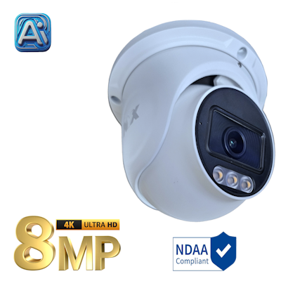 Daytronics Security NYX D8F COLOUR24 8MP security camera dome with 4K Ultra HD resolution