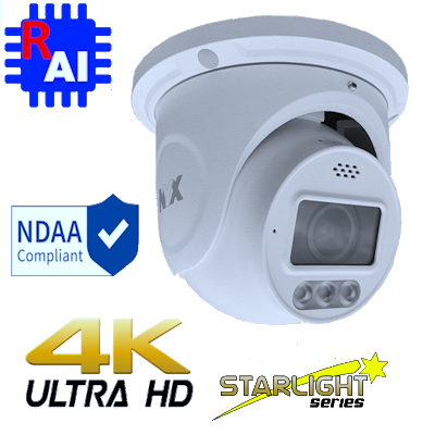 Daytronics Security 4K security camera NYX D8VF dome with NDAA compliance and Starlight series features