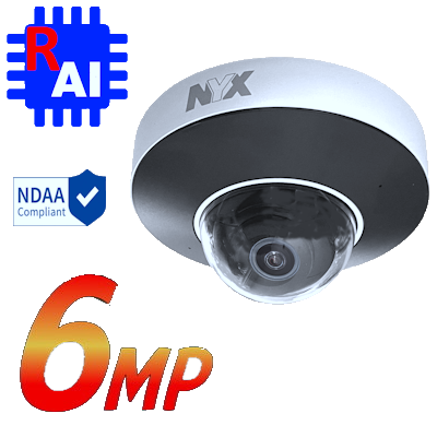 Daytronics Security 6MPDome surveillance camera dome with AI features and NDAA compliance
