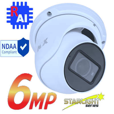 NYX IPD6-2812ME IQ+ 6MP Security Camera with Starlight Technology and NDAA Compliance