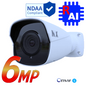 NYX people detection IP camera featuring 6MP resolution and NDAA compliance for enhanced security