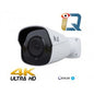 NYX people detection bullet camera in white with 4K Ultra HD resolution for enhanced security monitoring